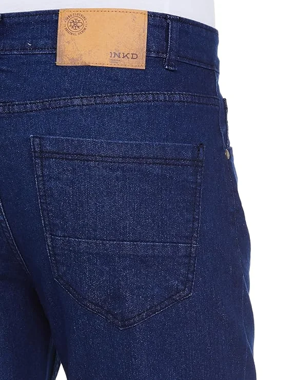 inkd جينز رجالي كلاسيكي عادي مع 5 جيوب | منتصف الصعود | ناعم وقابل للتمدد